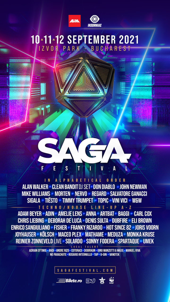SAGA FESTIVAL - 10, 11, 12 noiembrie - festivalul EDM de la București ce vine cu reguli stricte pentru acces
