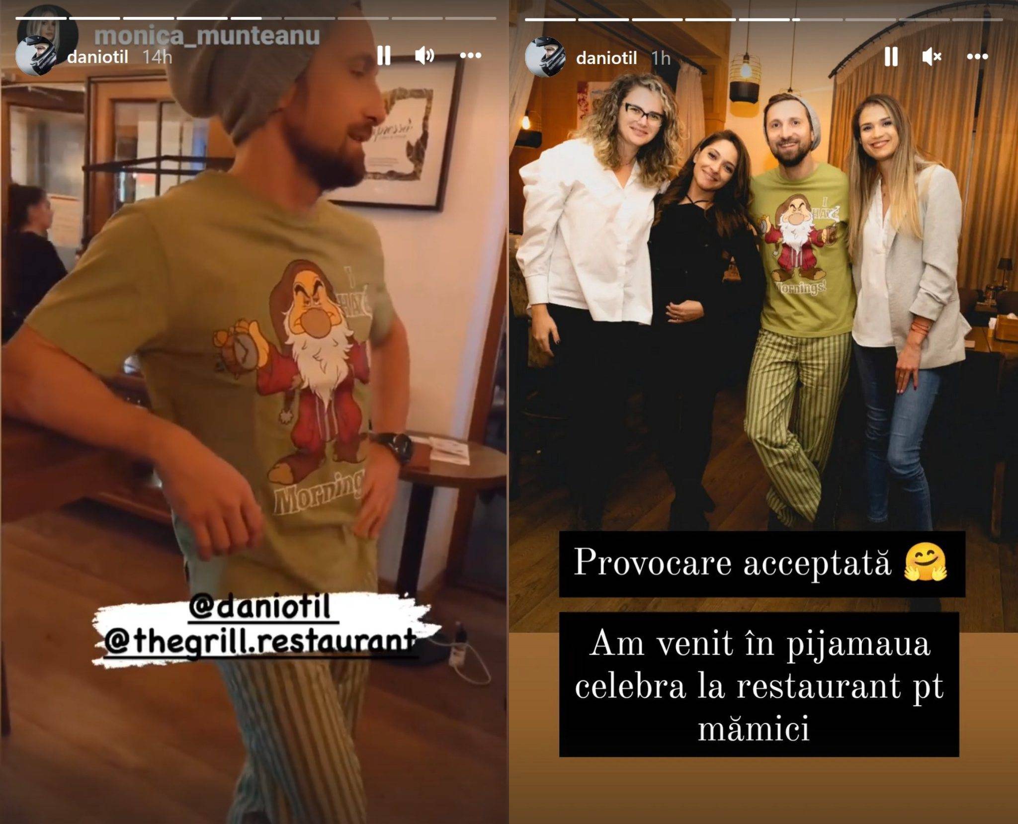 Dani Oțil s-a ținut de promisiune. Banii au fost donați și el a servit mămicile implicate îmbrăcat în celebra sa pijama