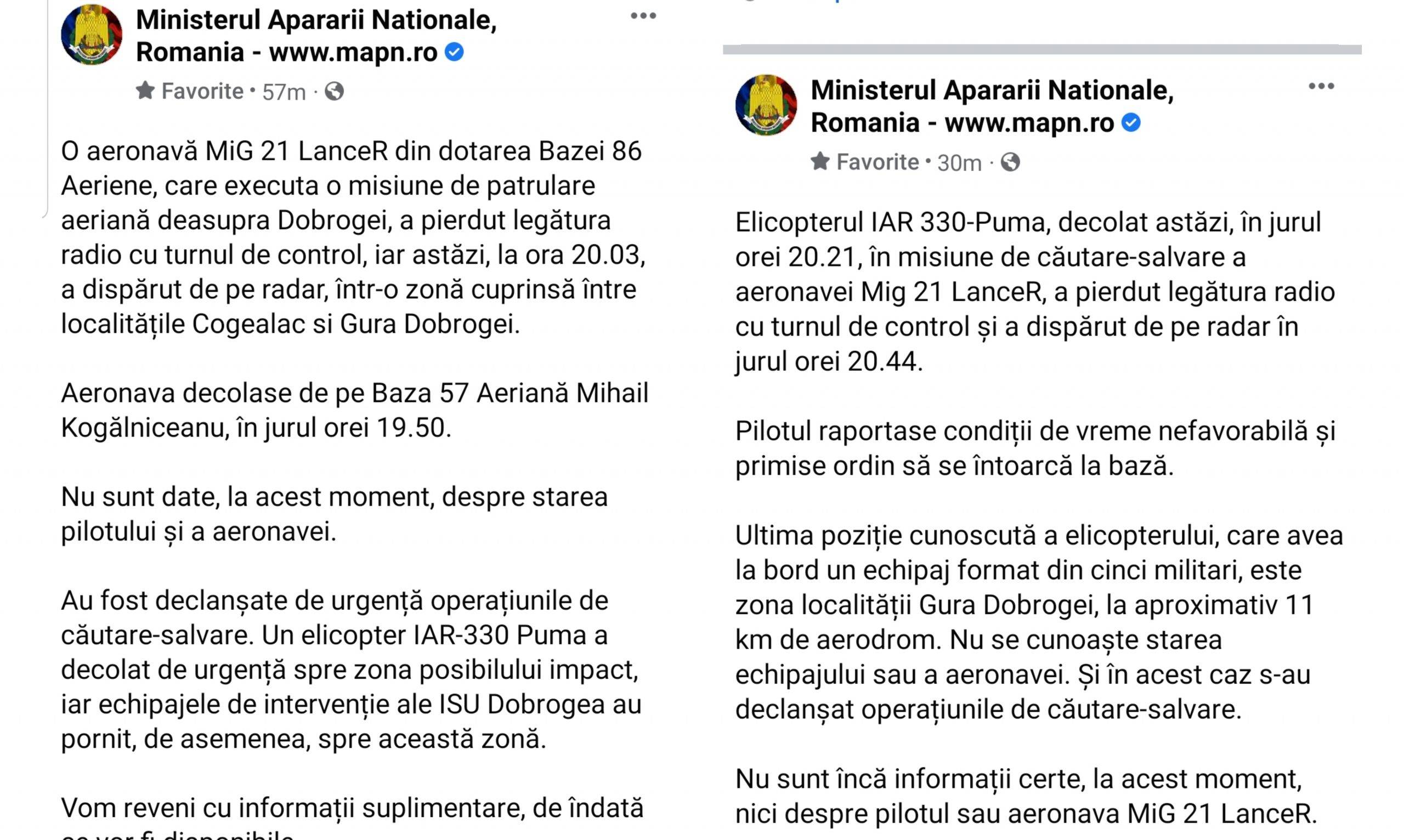 Anunț MApN