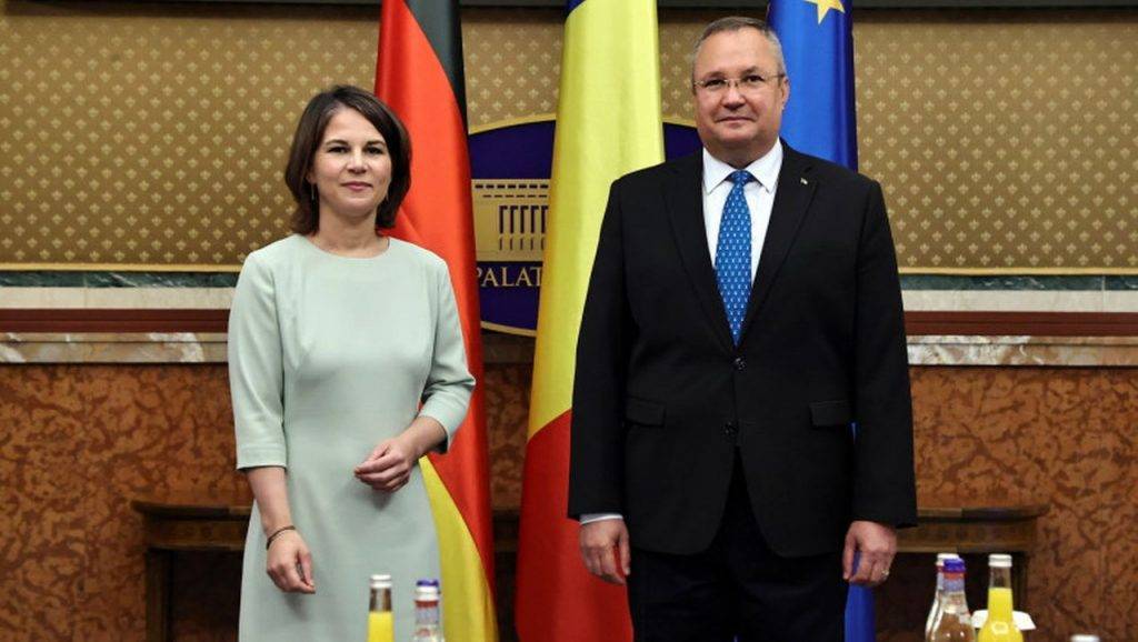 Annalena Baerbock și Nicolae Ciucă