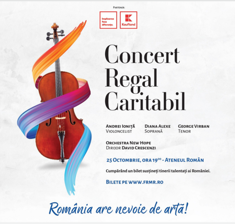 Ateneul Român găzduiește un concert regal caritabil. Iată detaliile