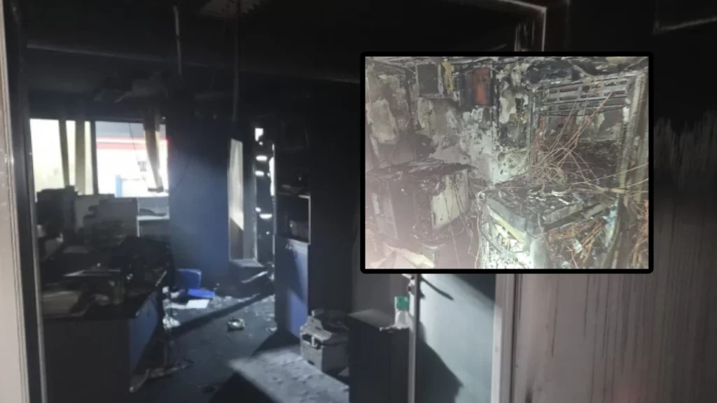 A luat foc Casa de Asigurări de Sănătate! Primele indicii sugerează că incendiul a început de la un scurtcircuit